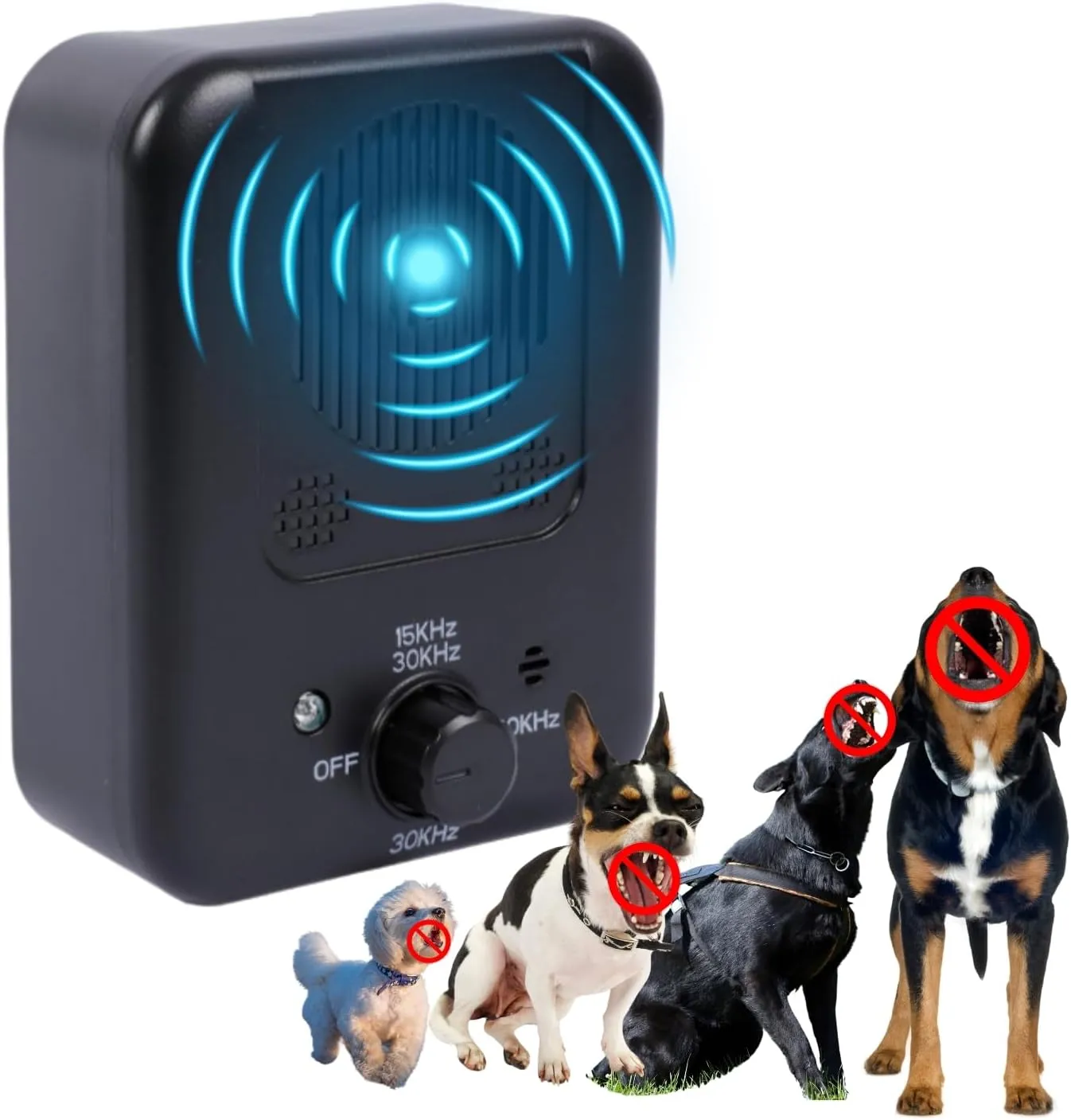 Anti Barking Device, Ultrasonic Dog Barking Control Device, Dog Barking Deterrent Devices Indoor & Outdoor, Rechargeable Barking Dog Silencer, Bark Box Stop Neighbors Dog from Barking, Safe for Dogs