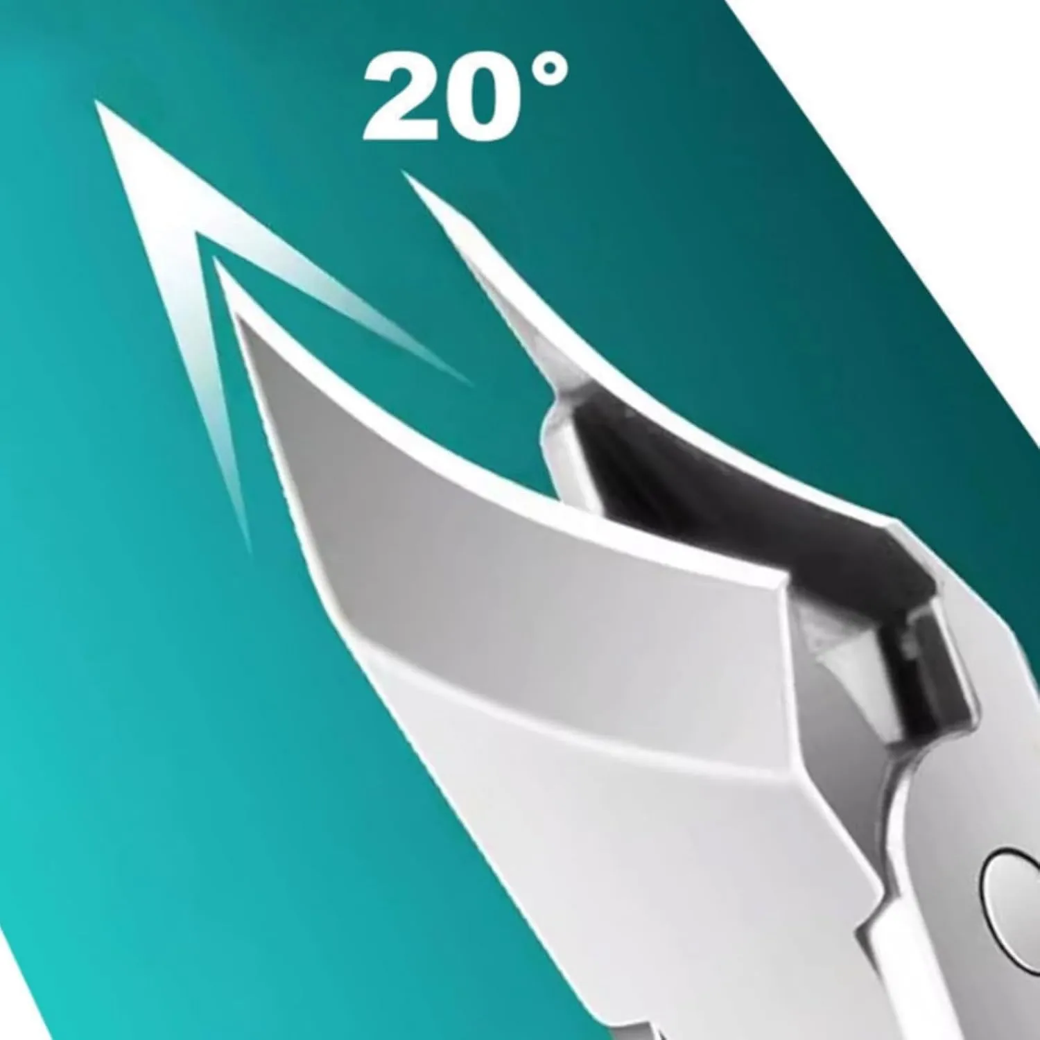 Anti-Splash 25° Slant Edge Nail Clipper 3-Piece Set, Long Handle Wide Jaw Opening Slanted Nail Clipper, with Glass Polishing File and Nail Spoon, for Fingernails and Toenails (Black)