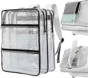 Anti Static Clear Engineer Bag,Lightweight Transparent Tool Bag,Sturdy Large Capacity Backpack For Stadium,Work,Travel