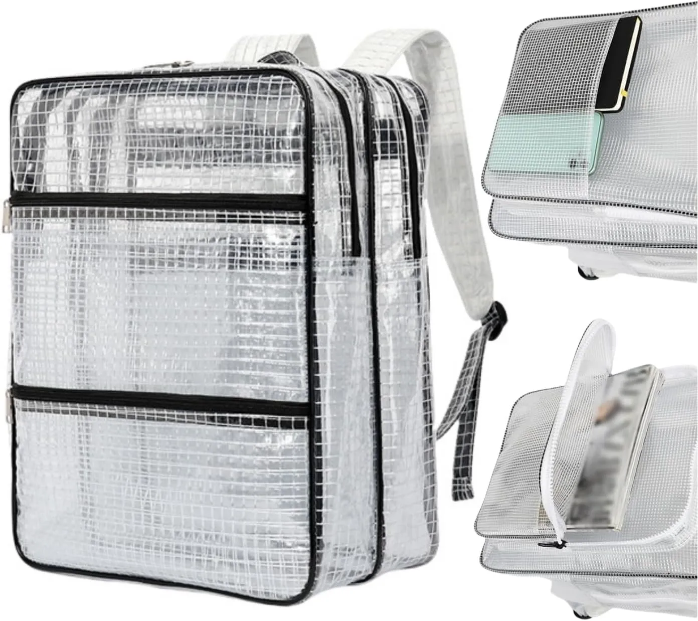 Anti Static Clear Engineer Bag,Lightweight Transparent Tool Bag,Sturdy Large Capacity Backpack For Stadium,Work,Travel