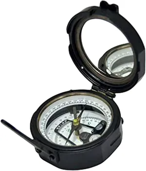 Antique Nautical Transit Compass with Leather Case Directional Maritime Navigational Pocket Compass Tool for Hiking Trekking Travelling & Camping by AWF ROORKEE Store