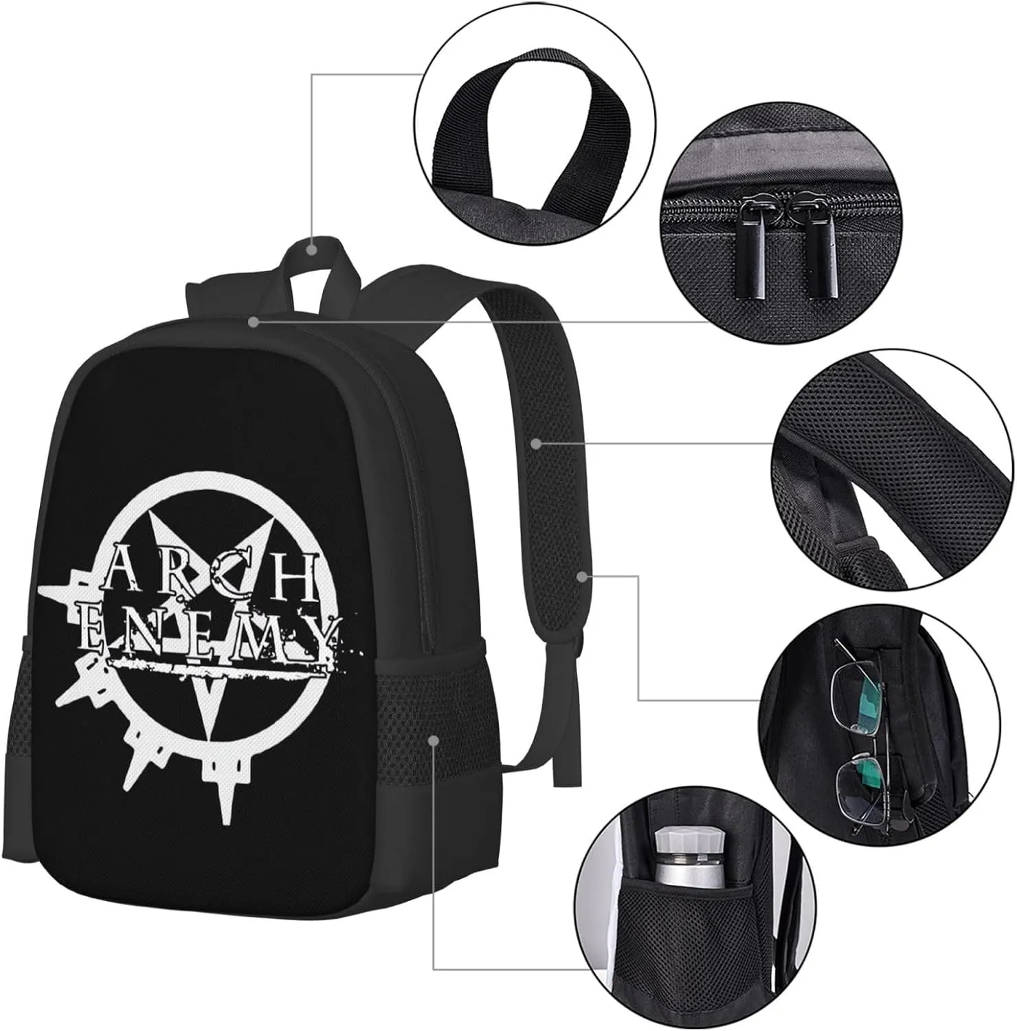 Arch Bridge Enemy School Backpack for Men Women College Bookbag Lightweight Backpack Casual Daypack