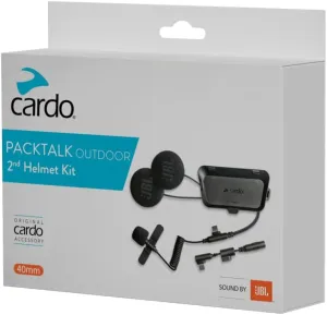 ardo Packtalk Outdoor 2nd Helmet Kit, Communication Device Accessory for Additional Helmet Use, Multifunctional Kit for Outdoor Helmets, Cardo Outdoor Add-On for Second Helmet Usage