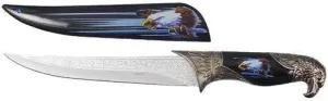 ASR Outdoor 13 Inch Collectors Hunting Knife Decorative Scabbard and Handle with Animal Head (Many Styles)
