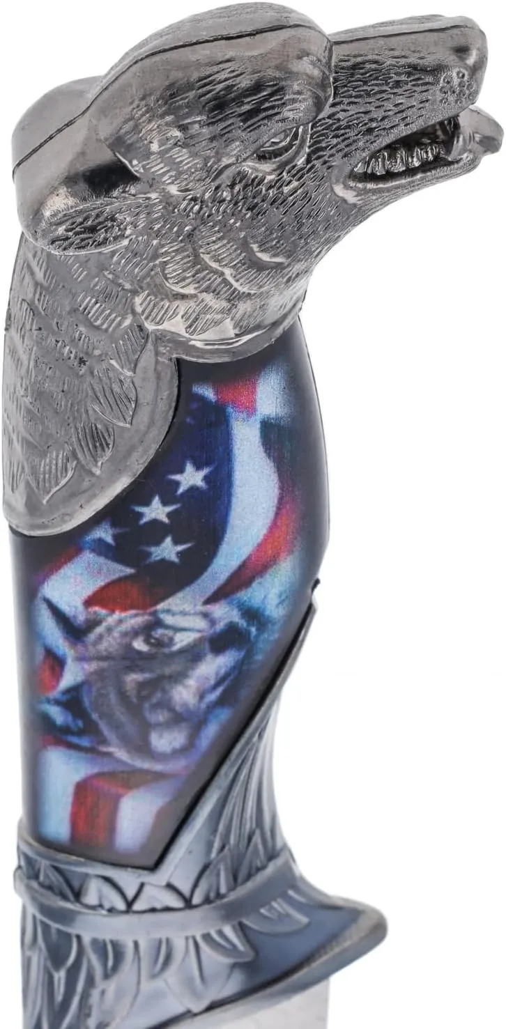 ASR Outdoor 13.5 inch Animal Head Decorative Collector's Hunting Knife with Ornamental Scabbard