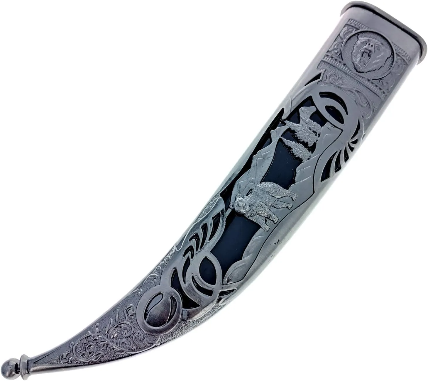 ASR Outdoor 13" Wildlife Collection Animal Head Fixed Blade Hunting Knife, Howling Bear