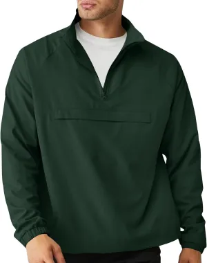 Aulemen Men's Casual Quarter Zip Pullover-Athletic Lightweight Jackets Hiking Golf for Men Mock Neck with Pockets