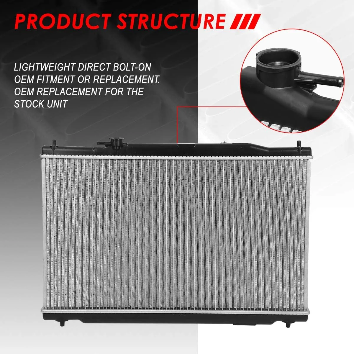 Auto Dynasty Radiator Compatible with 12-16 Honda CR-V 2.4L AT/MT, DPI 13314 Factory Style 1-Row Cooling Radiator, Aluminum Core
