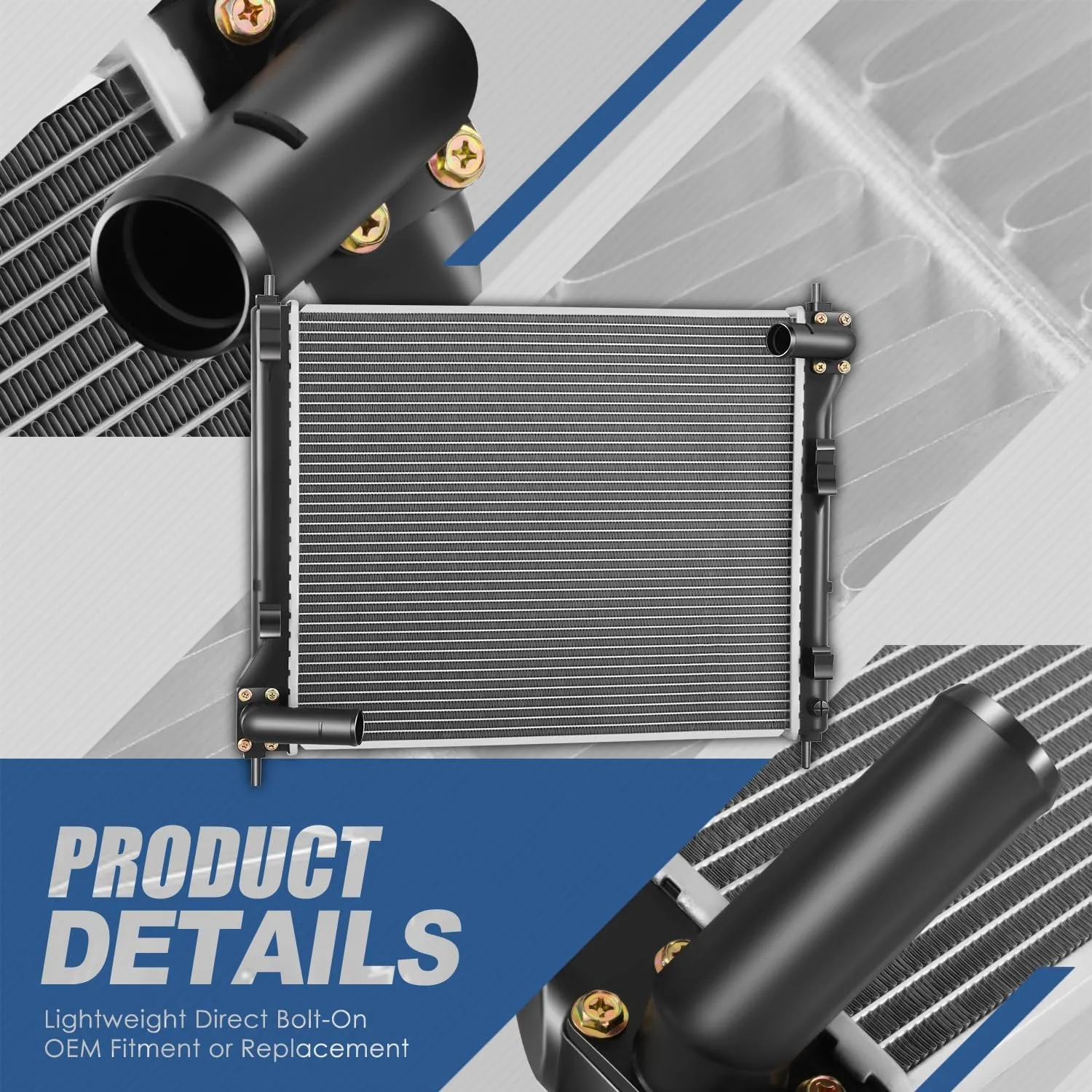 Auto Dynasty Radiator Compatible with 2015-2019 Nissan Juke Sentra (Exclude Nismo RS), DPI 13661 Factory Style 1-Row Cooling Radiator, Aluminum Core