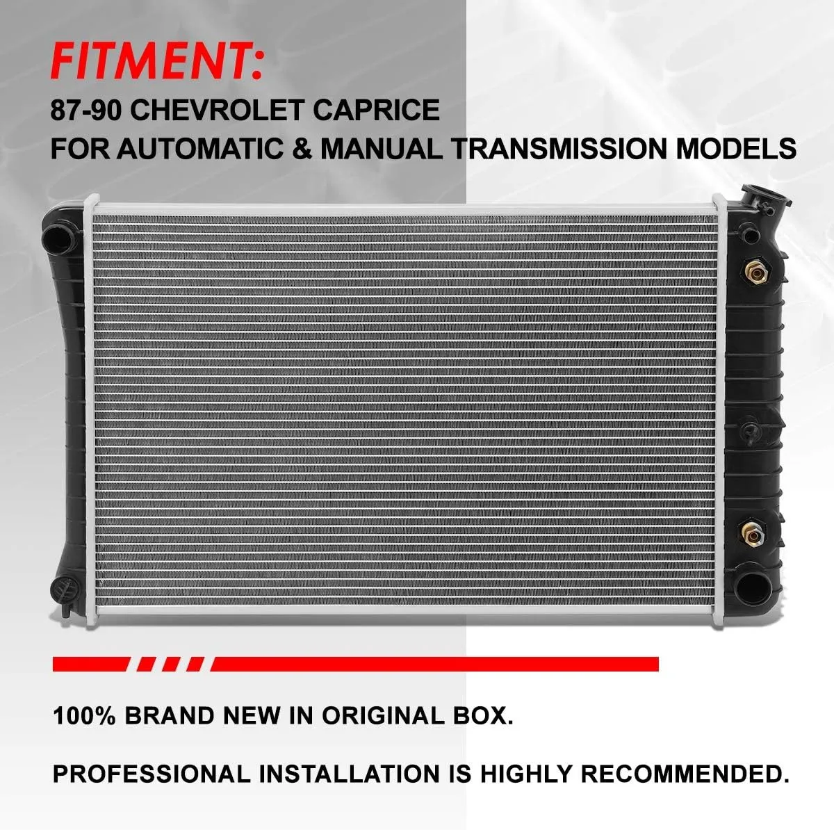 Auto Dynasty Radiator Compatible with 87-90 Chevy Caprice AT MT, DPI 920 Factory Style 1-Row Cooling Radiator, Aluminum Core