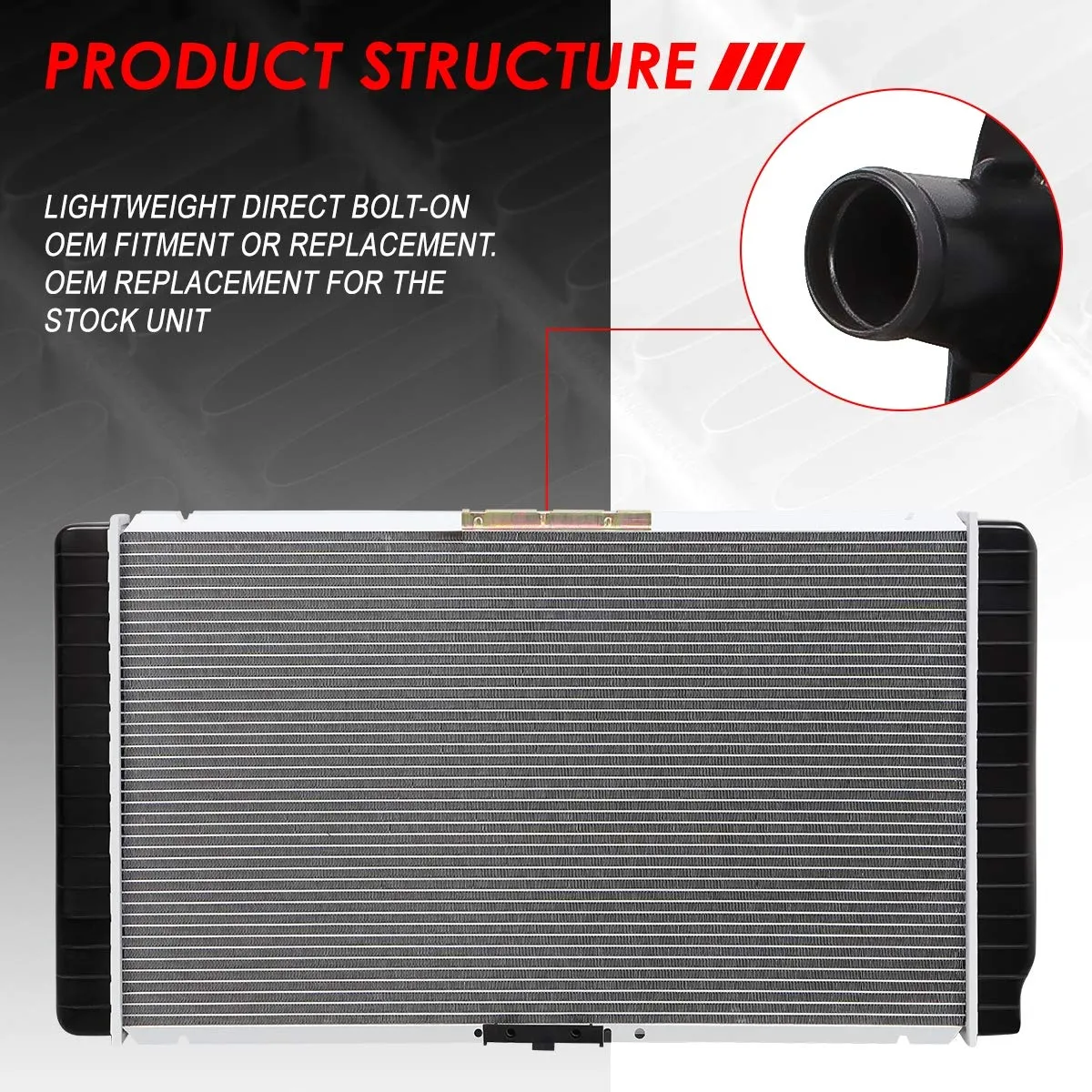 Auto Dynasty Radiator Compatible with 94-96 Buick Roadmaster Caprice Impala Fleetwood 4.3L V6/5.7L AT, DPI 1517 Factory Style 1-Row Cooling Radiator, Aluminum Core