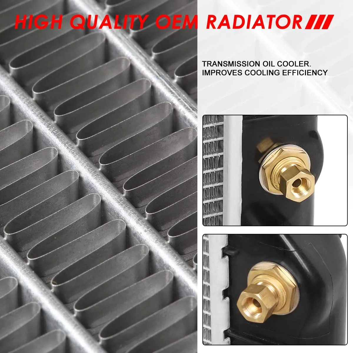 Auto Dynasty Radiator Compatible with 94-96 Buick Roadmaster Caprice Impala Fleetwood 4.3L V6/5.7L AT, DPI 1517 Factory Style 1-Row Cooling Radiator, Aluminum Core
