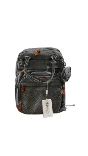 BabbleRoo Diaper Bag Backpack, Light Grey, Original