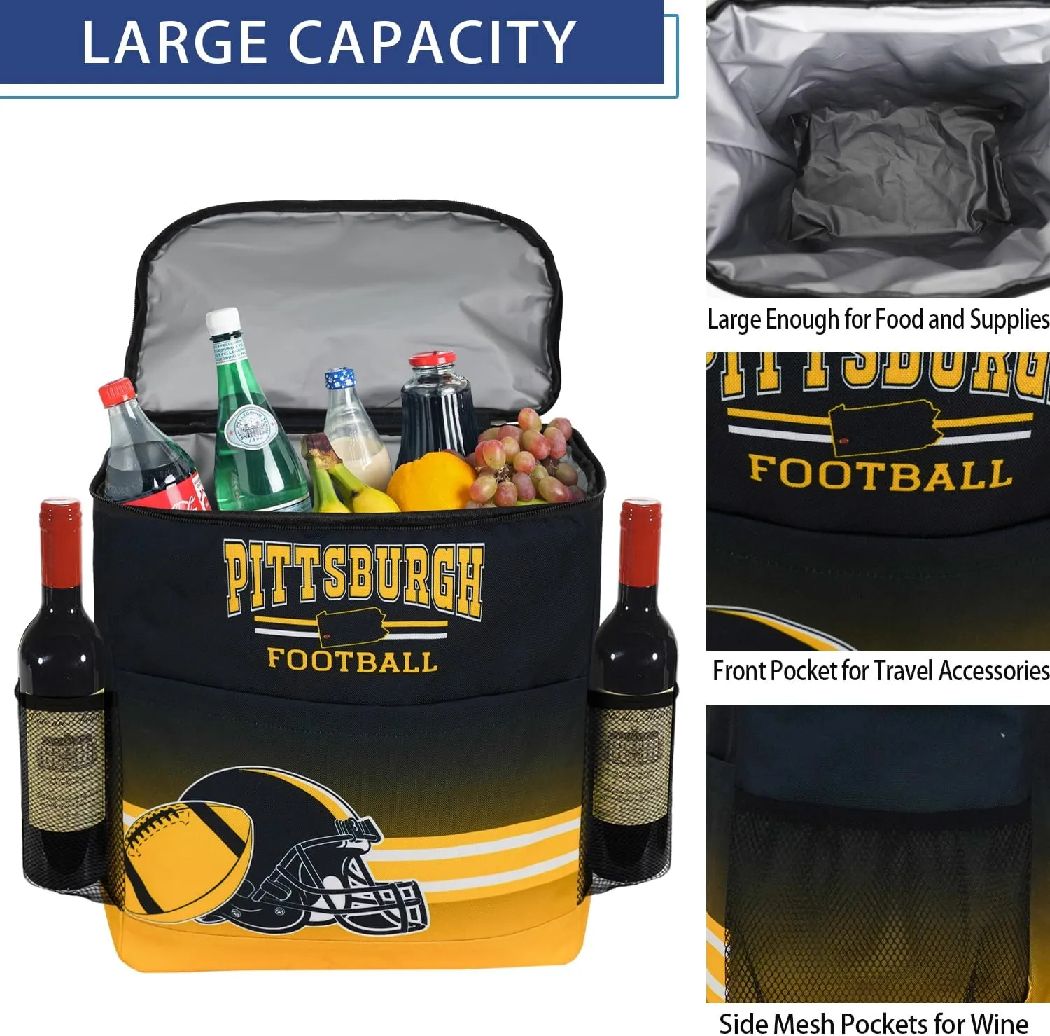 Backpack Cooler for Men - 30 Cans Beer Cooler Bag - Soft Backpack Cooler Insulated Waterproof Leak Proof