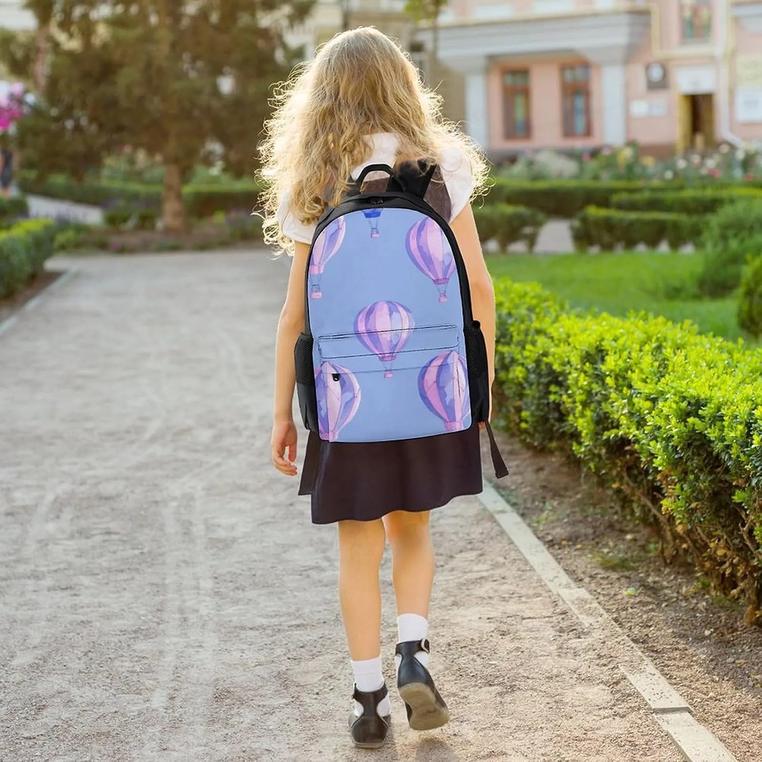 Backpack for Men Women Laptop Backpack Blue Hot Air Balloon Casual Daypack Laptop Bag for Travel
