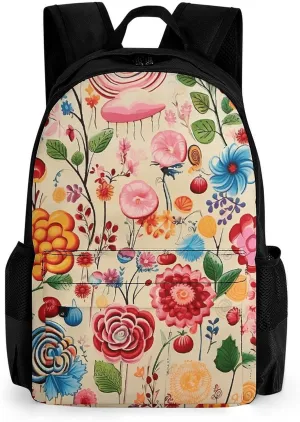 Backpack for Men Women Laptop Backpack Cream Candy Print Casual Daypack Laptop Bag for Travel
