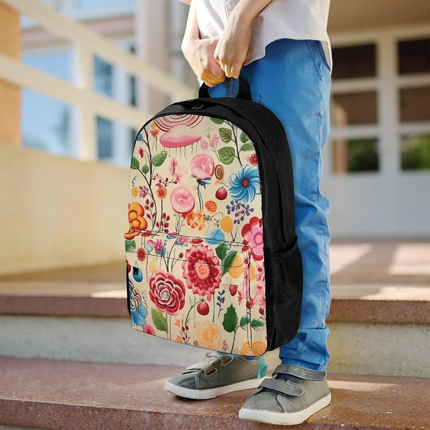 Backpack for Men Women Laptop Backpack Cream Candy Print Casual Daypack Laptop Bag for Travel