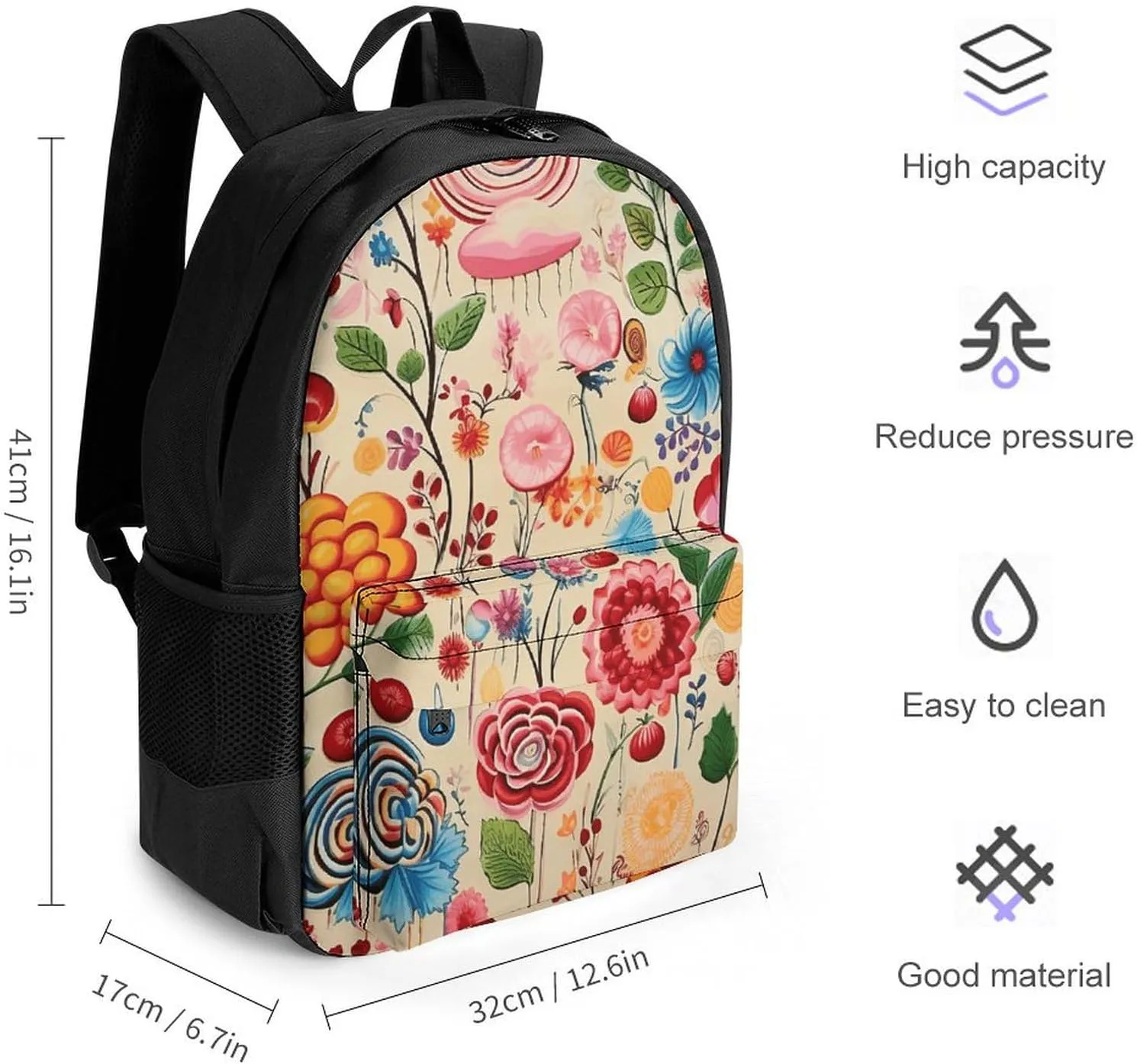 Backpack for Men Women Laptop Backpack Cream Candy Print Casual Daypack Laptop Bag for Travel