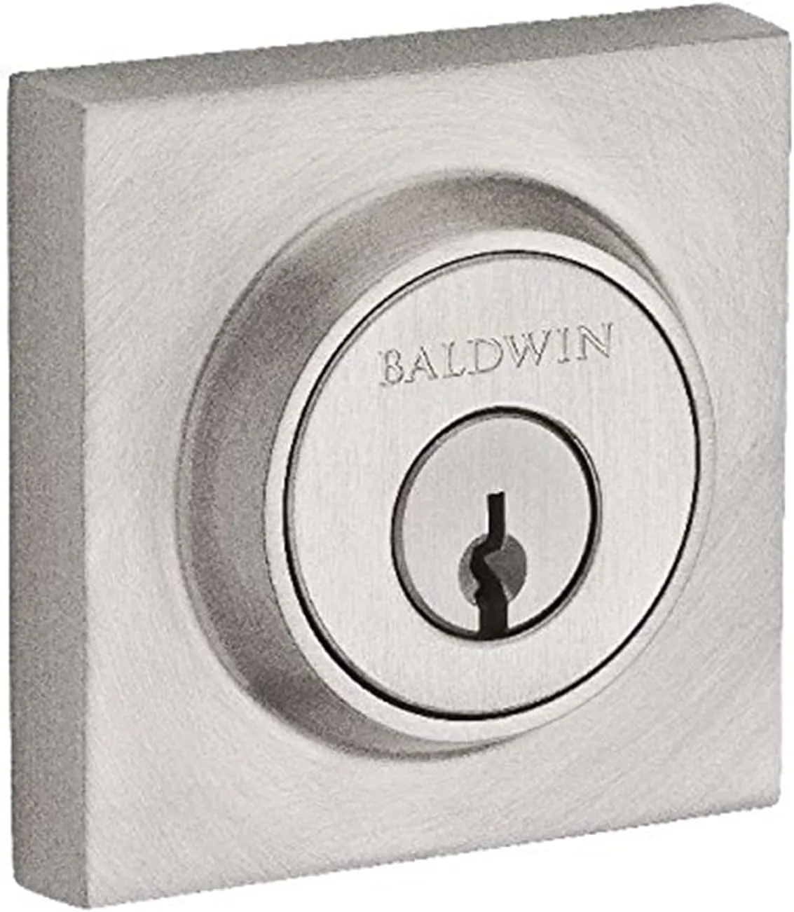 Baldwin Reserve SCCSD150S Single Cylinder Contemporary Square Deadbolt with Smartkey Satin Nickel Finish