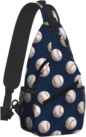 Baseball Sling Bag Crossbody Backpack Shoulder Daypack Multipurpose Cross Body Chest Bag for Men Women Travel Hiking Sports Gym