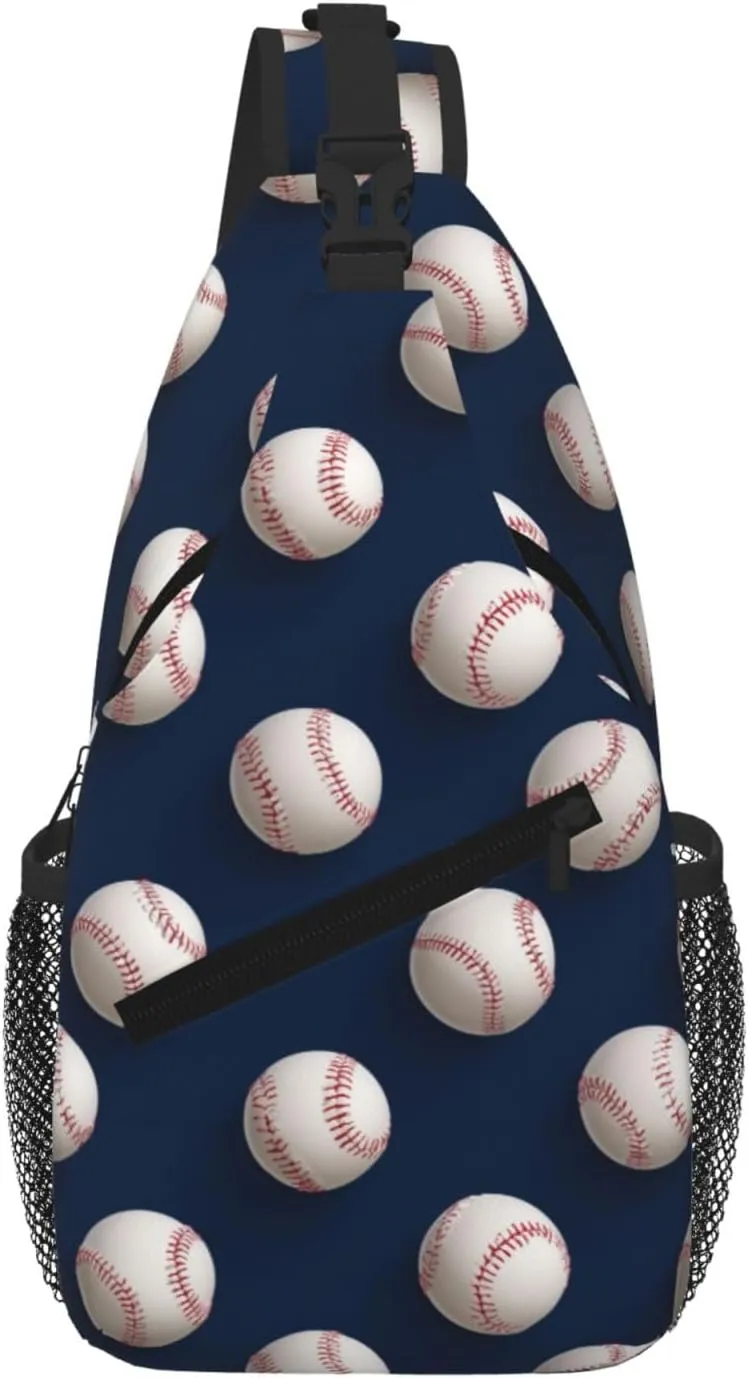 Baseball Sling Bag Crossbody Backpack Shoulder Daypack Multipurpose Cross Body Chest Bag for Men Women Travel Hiking Sports Gym