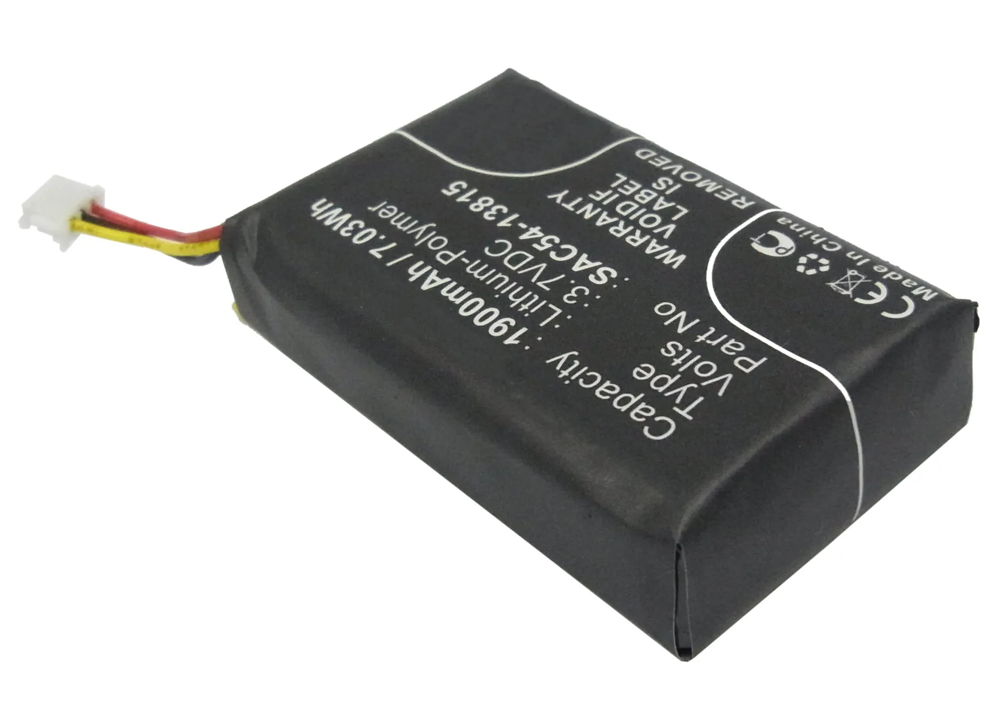 Batteries N Accessories BNA-WB-P1141 Dog Collar Battery - Li-Pol, 3.7V, 1900 mAh, Ultra High Capacity - Replacement for SportDOG SAC54-13815 Battery