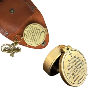 Be Strong Compass, Relegious Gift, Baptism Gift, Graduaton Gift, Communion Compass - ArtisanGallery