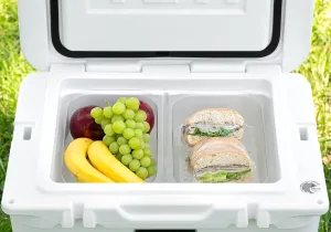 BEAST COOLER ACCESSORIES Dry Goods Tray - Pack of 2 Durable Plastic Cooler Organizer Compatible with Yeti Tundra 35 and 45 - Cooler Rack and Divider for Dry Storage