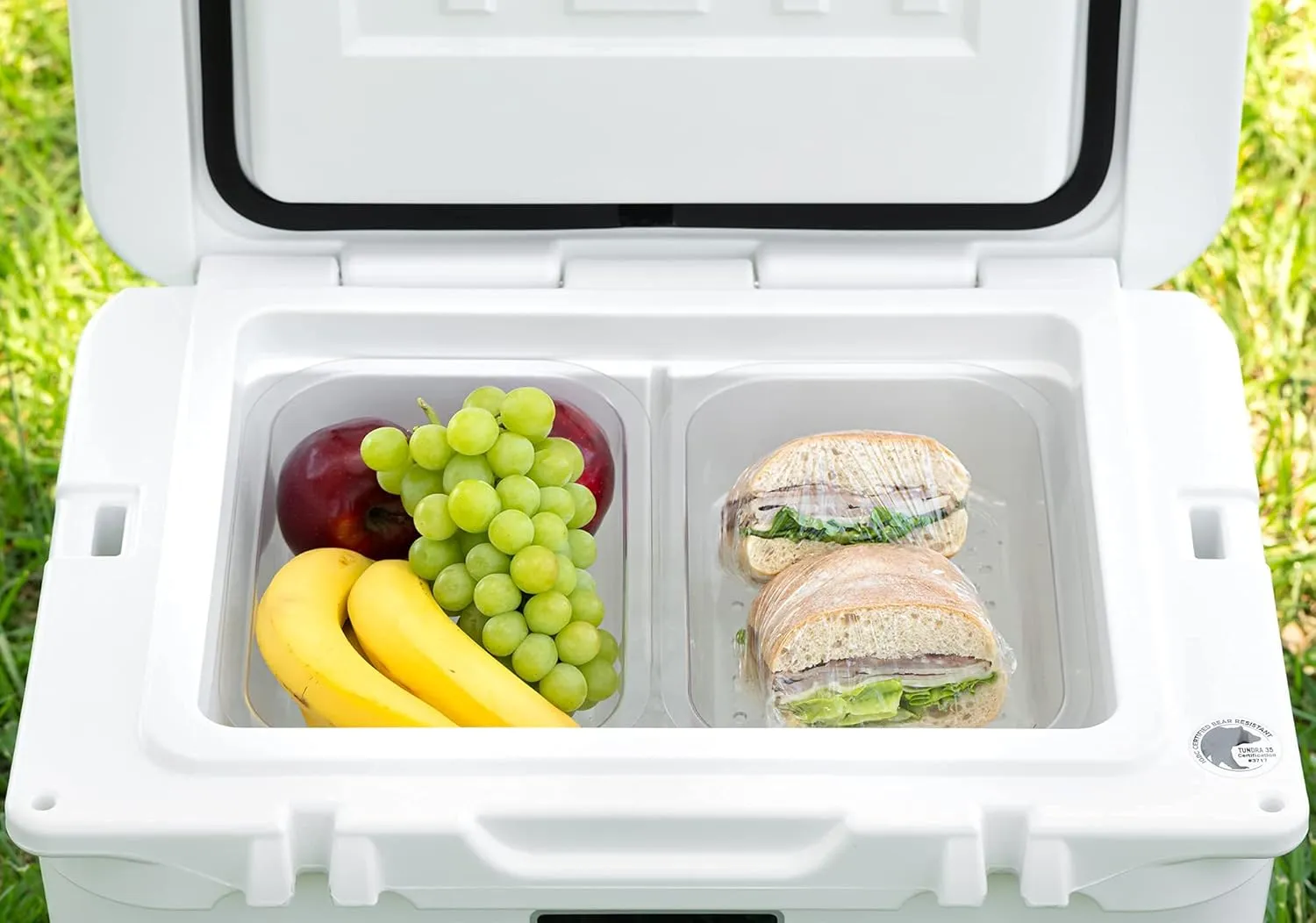 BEAST COOLER ACCESSORIES Dry Goods Tray - Pack of 2 Durable Plastic Cooler Organizer Compatible with Yeti Tundra 35 and 45 - Cooler Rack and Divider for Dry Storage