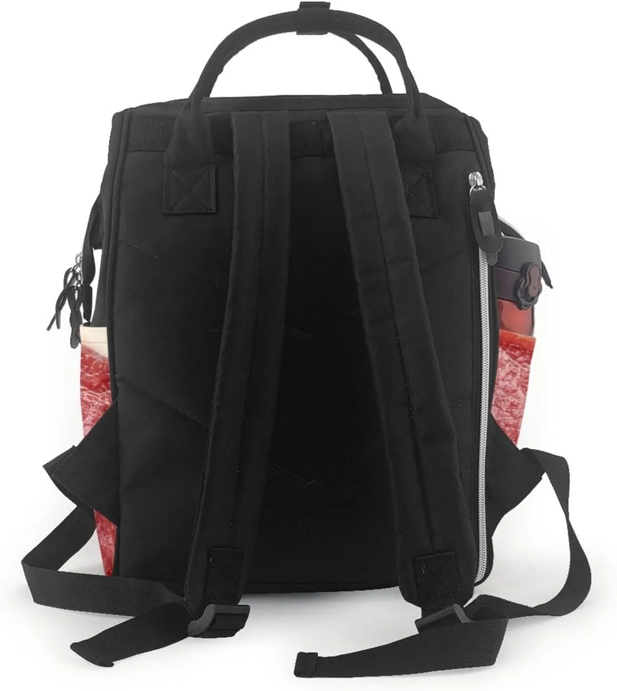 Beef Meat Diaper Bag Backpack For Baby Girls, Mom Waterproof Large Nappy Bags For Women