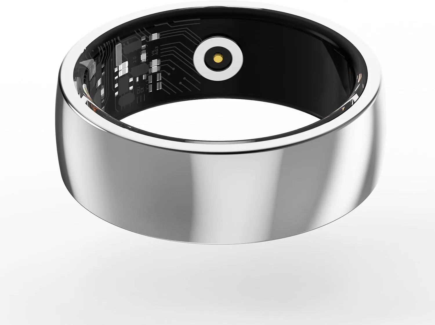 bemi REVO Smart Ring - Fitness Ring Health Tracker - Sleep Tracking - Heart Rate Monitor - IP68 Waterproof - 400mah Docking Station Powerbank - Silver (10)
