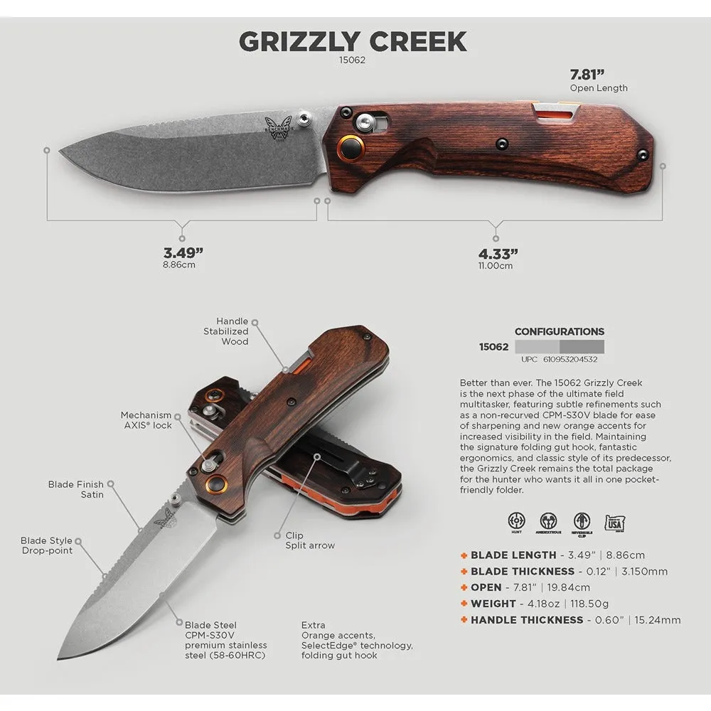 Benchmade 15062 Grizzly Creek Axis Folding Knife
