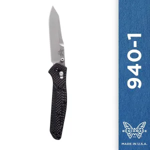 Benchmade 940-1 Plain Edge Reverse Tanto, Carbon Fiber Handle Knife