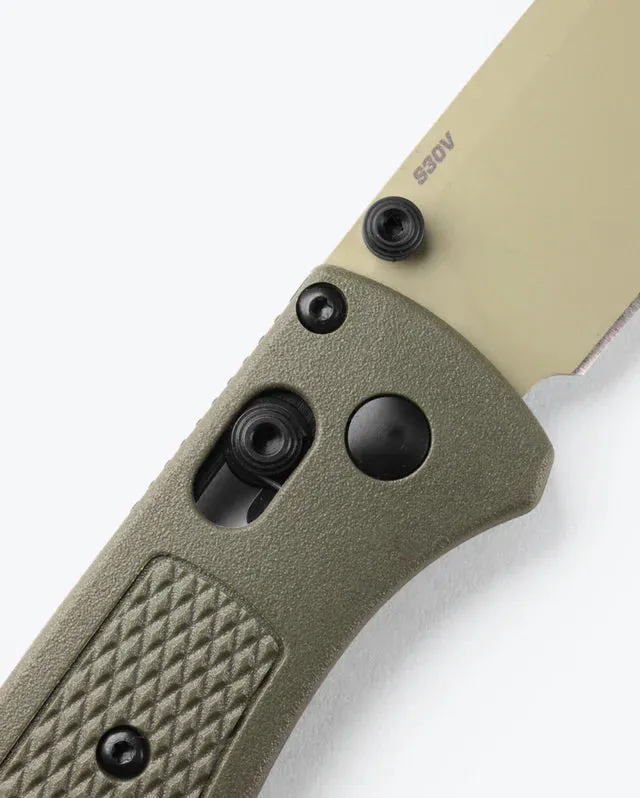 Benchmade Bugout Dark Olive Grivory 3.235" Plain Edge Folding Pocket Knife (535TN-11)