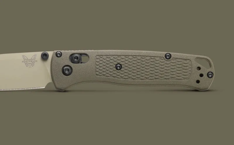 Benchmade Bugout Dark Olive Grivory 3.235" Plain Edge Folding Pocket Knife (535TN-11)