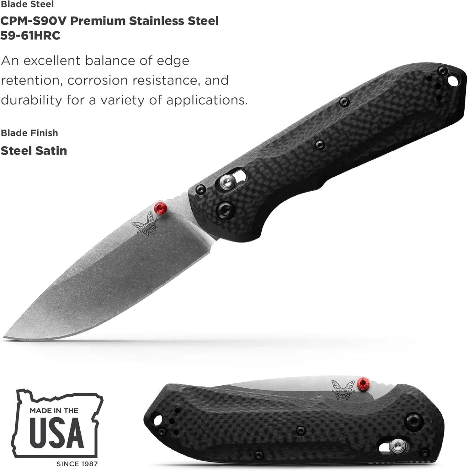 Benchmade - Freek 560-03 Knife with Carbon Fiber Handle (560-03)