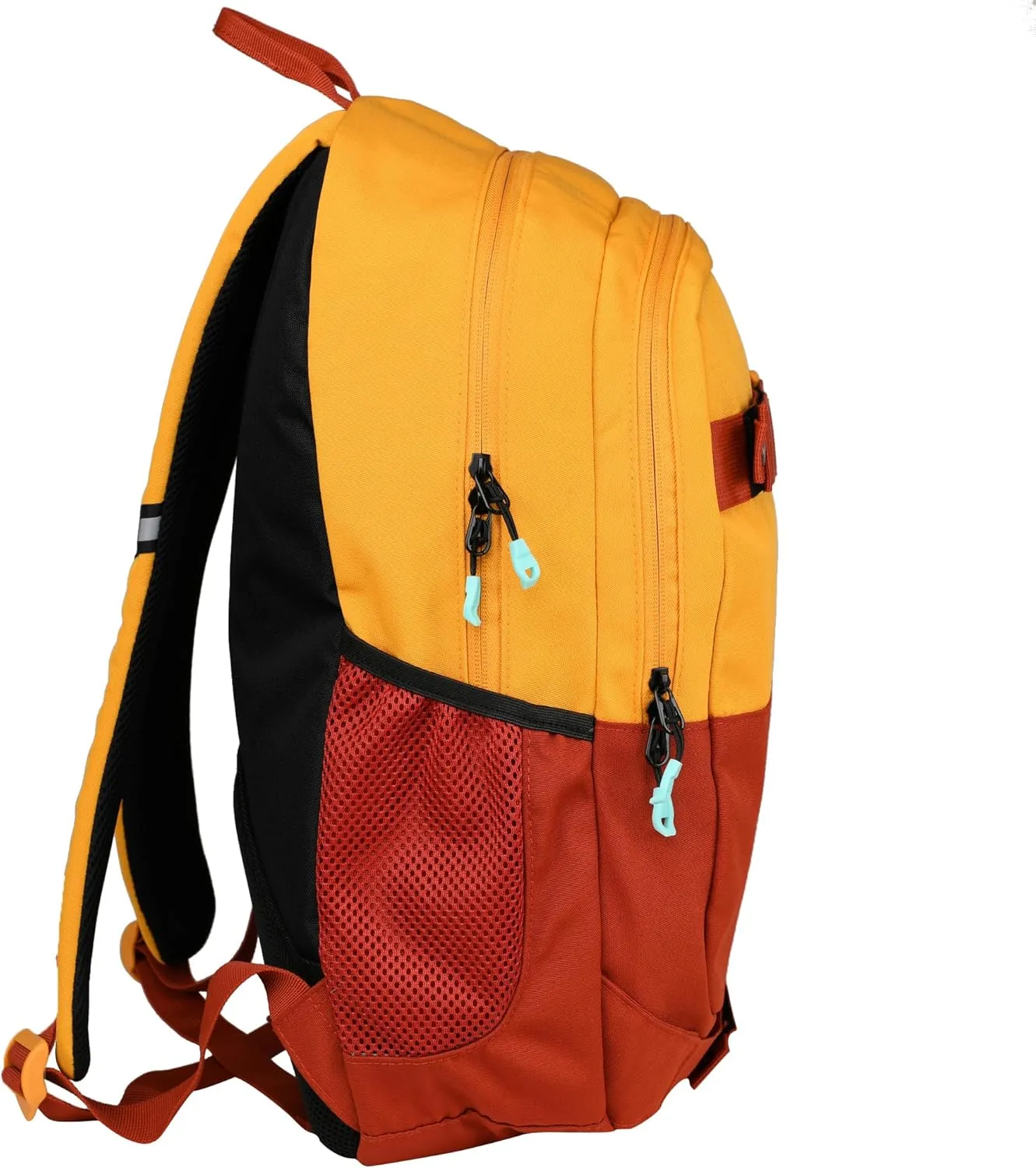 Bevantage Classic Travel Backpack Waterproof Laptop Bag Skateboard Bag (Yellowish Red)