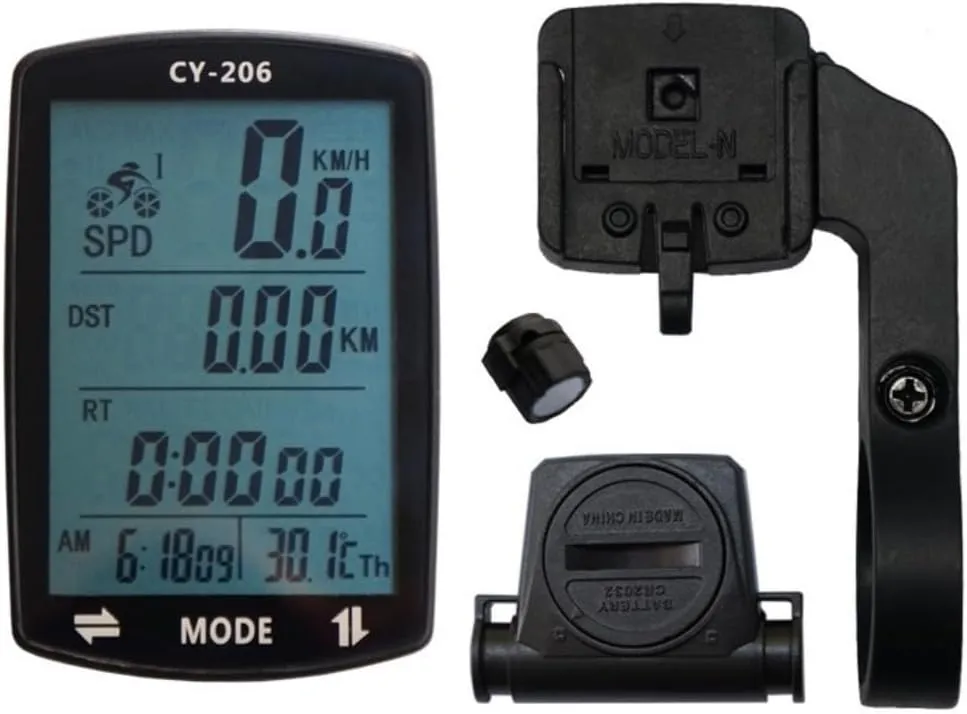 Bicycle Speedometer and Odometer Wireless Waterproof Cycle Bike Computer with LCD Display & Multi-Functions Bike Timer Cycling Stopwatch