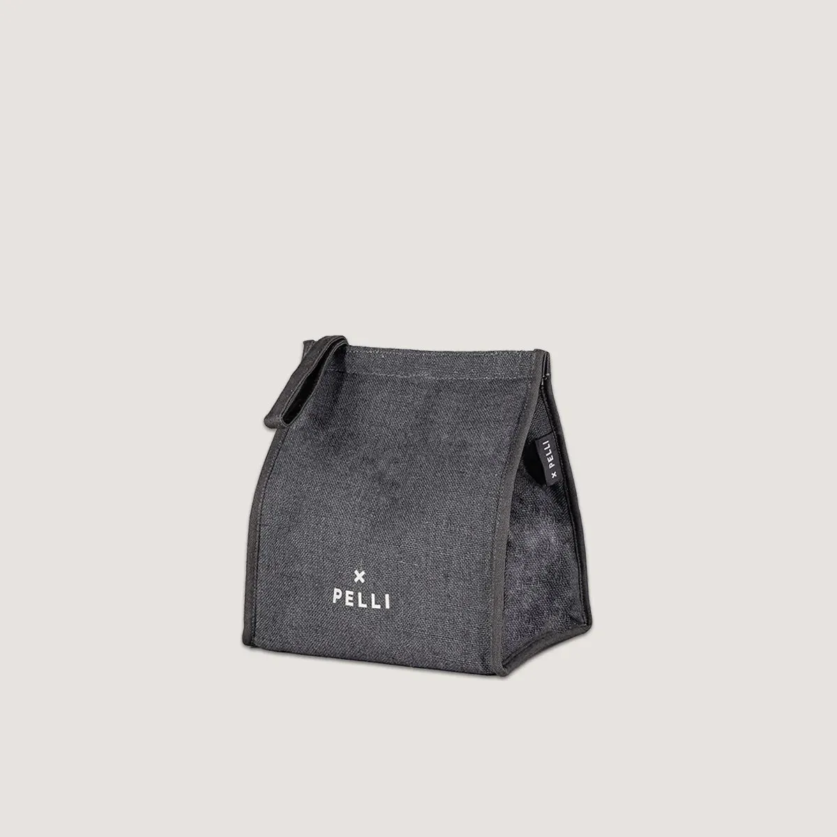 Big Break Jute Insulated Lunch Bag - Charcoal Grey