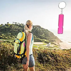 BISONBERG Emergency Survival Whistle,12-Pack, Loudest Aluminum Double Tubes Slim Whistles for Outdoor Activities, for Swimming Training Camping Hiking, Hunting, Boating