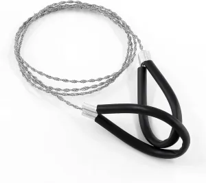 BISONBERG Survival Wire Saw, Stainless Steel Chain Saw for Tree Cutting, Limb Removal, PVC Pipe Cutting Tool