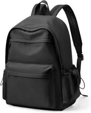 Black Backpack for School, High School Bookbag Back Pack for Teens Girls Boys, Lightweight College Backpack Book Bag for Women Men, Simple Casual Daypack Backpack Mochilas Escolares para Adolescentes