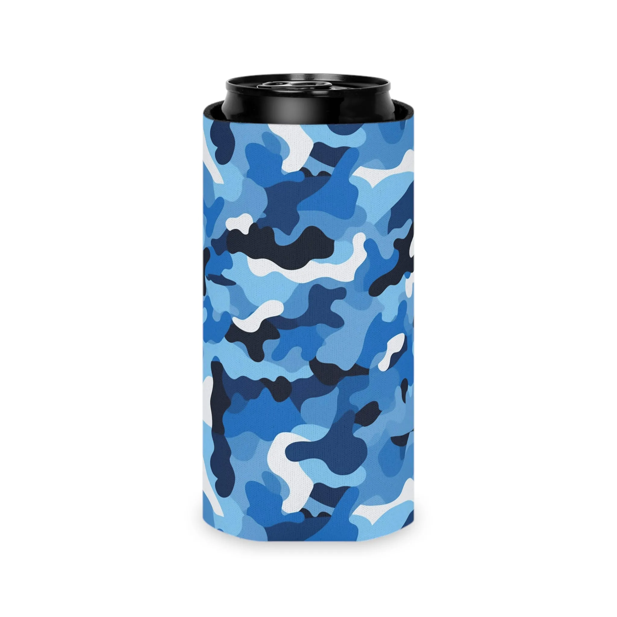 Blue Camo Can Cooler