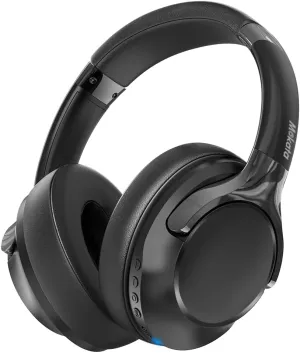 Bluetooth 5.3 Headphones Over Ear 68H Playtime 6 EQ Wireless Headset with Microphone HiFi Stereo Foldable Lightweight Deep Bass for Travel Home Office Cellphone Black