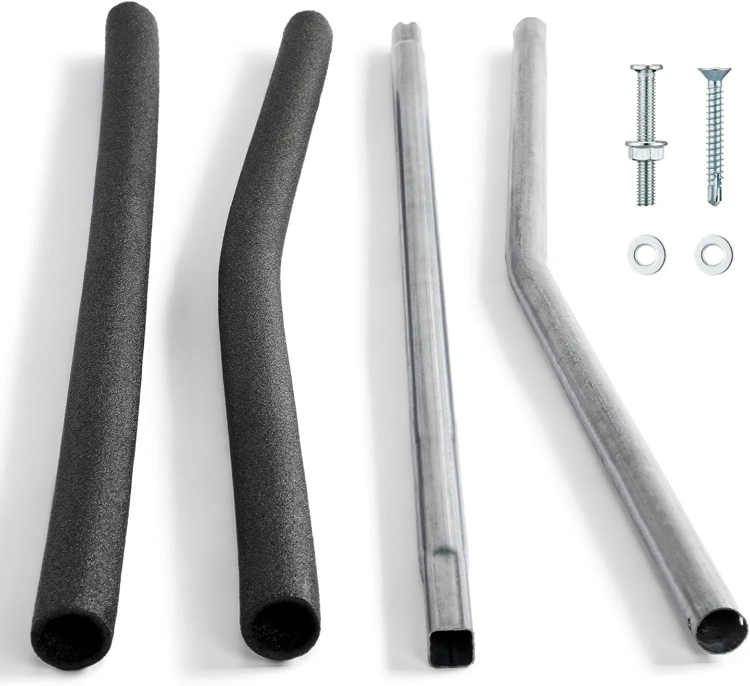 Blulu Trampolines Single Enclosure Pole Set Trampoline Replacement Parts Upper and Lower Enclosure Kit Net Poles with Foam Sleeve