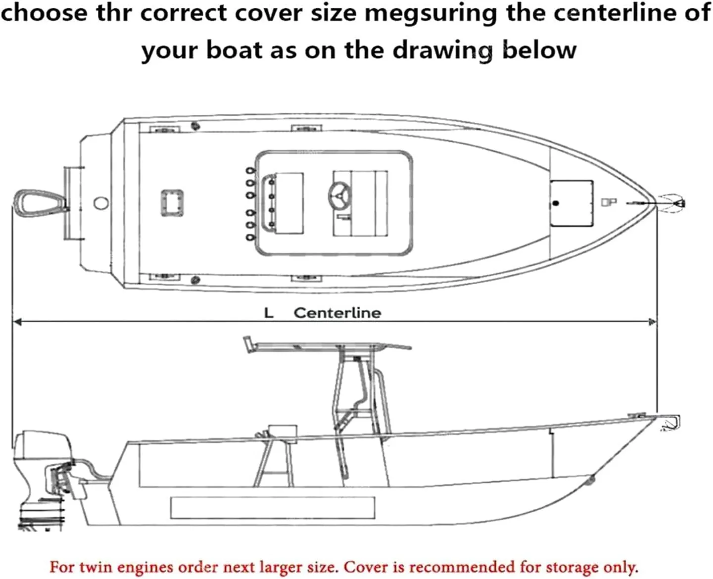 Boat Cover 18-28ft 600D Jumbos Cruiser Boat-Cover Heavy-Duty Oceansouth Marine Water Sun Proof UV Protection Fish-Ski VHull Mooring Cover (Size:18-20FT)