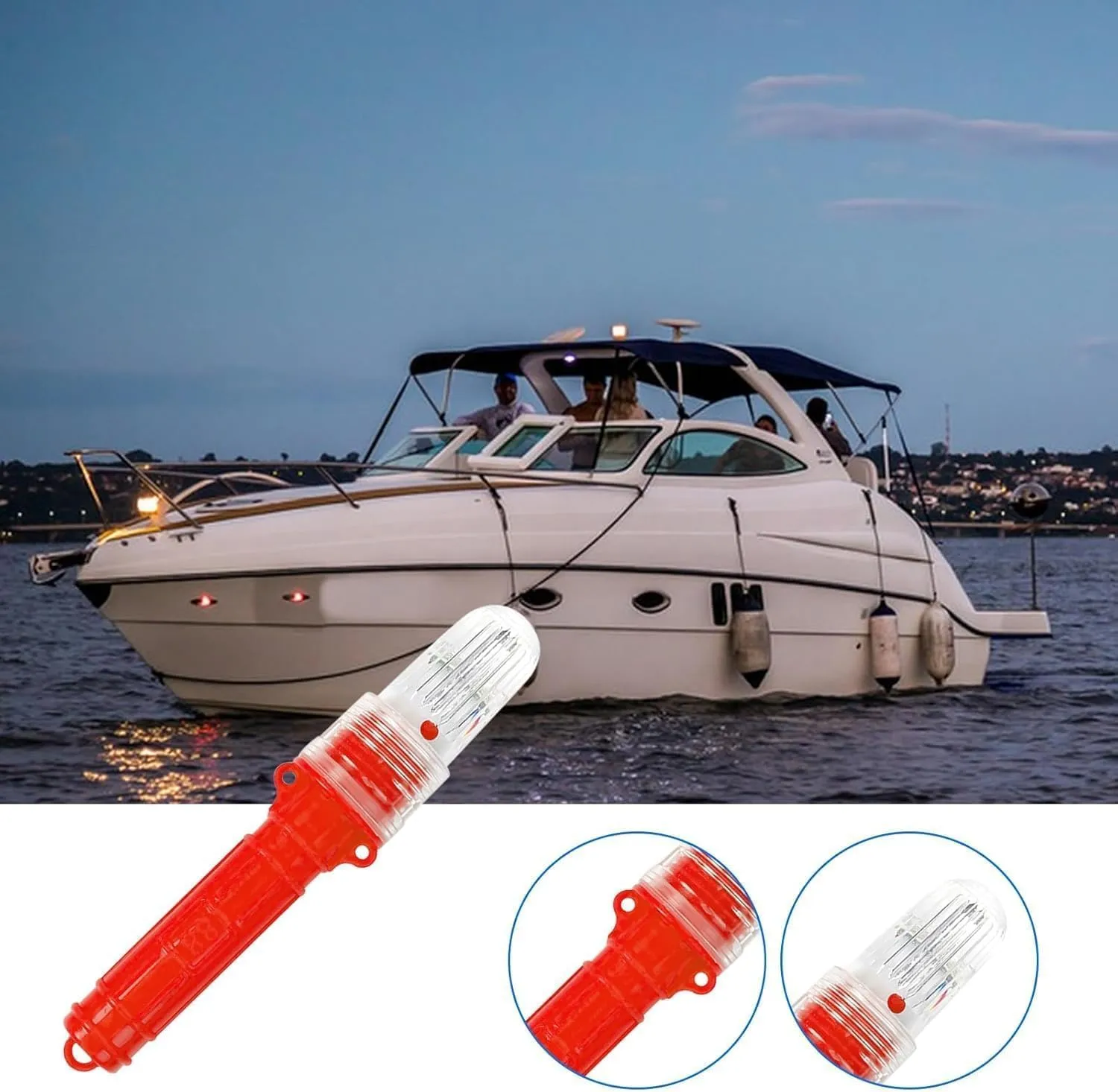 Boat Flares, Boat Flares Coast, Intelligent Light Waterproof Emergency Flares for Fishing Nets,Buoys,Visual Distress Signals, Emergency Safety Kit for Boating (Blue*3)