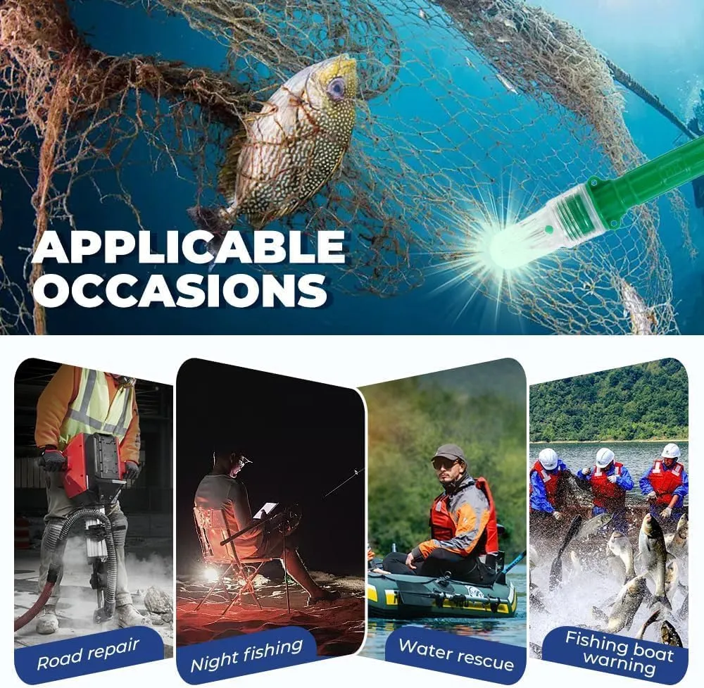 Boat Flares, Boat Flares Coast, Intelligent Light Waterproof Emergency Flares for Fishing Nets,Buoys,Visual Distress Signals, Emergency Safety Kit for Boating (Blue*3)
