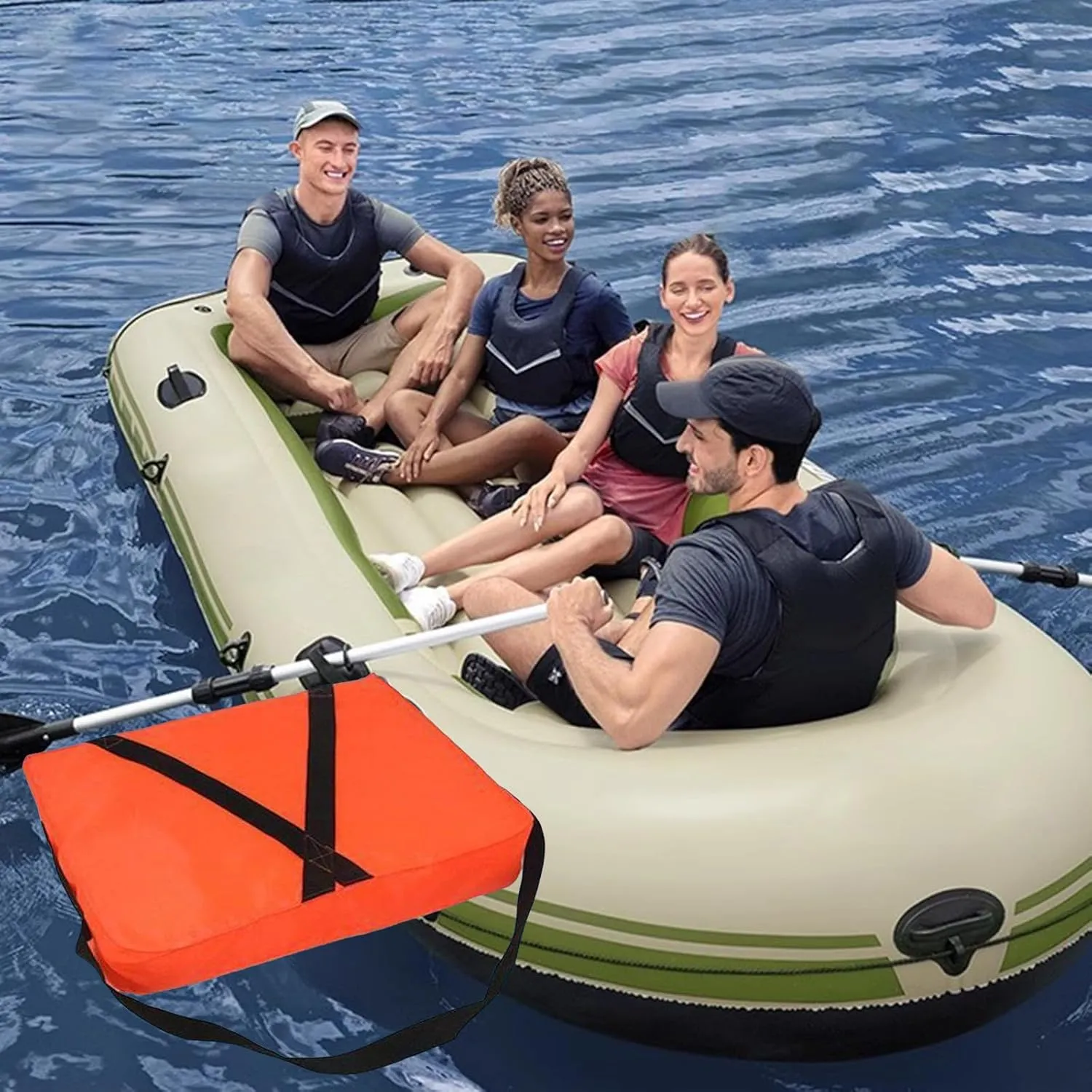 Boat Throwable Flotation Device, Emergency Marine Throwable Flotation Device, 18x14in High Buoyancy Foam Boat Cushions Life Preserver for Boating, Swimming, Rescue Boat