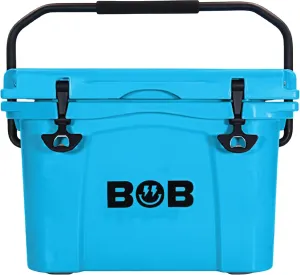 BOB THE COOLER CO 25 Qt Hard Cooler, Portable Rotomolded Travel Cooler with Heavy Duty Handle, Leak-Proof, Great for Beach, Camping, Tailgating, Sports, & More